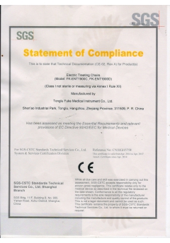 CE Certification for Electric Treating Chairs